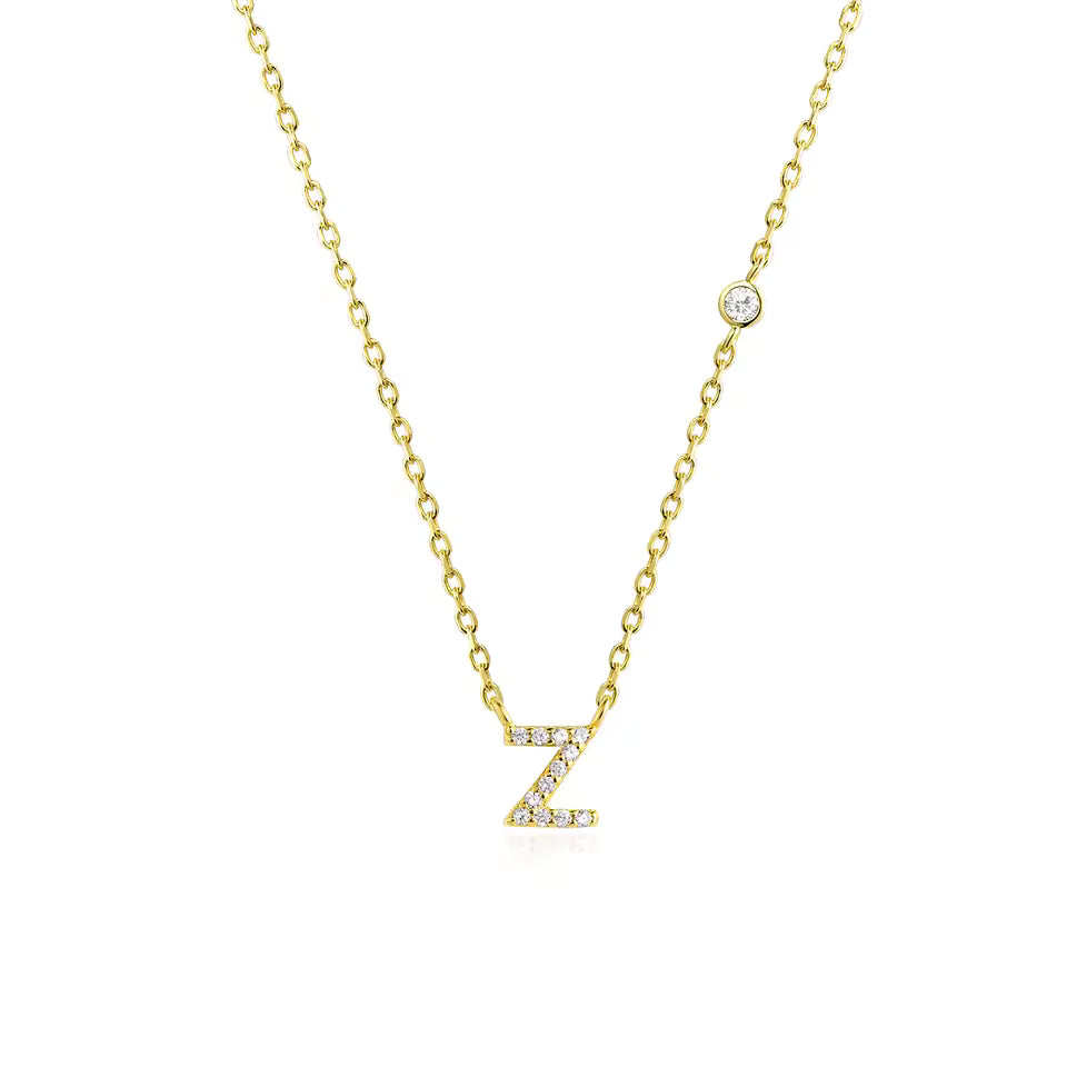 Collier Initiale Fine Zircons