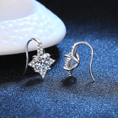 Boucles d'oreilles Étoiles Filantes en Moissanite