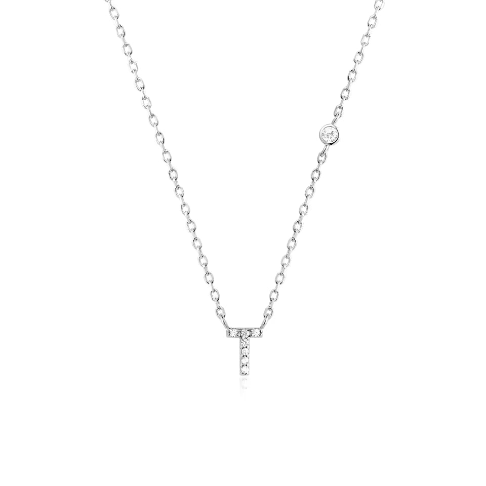 Collier Initiale Fine Zircons