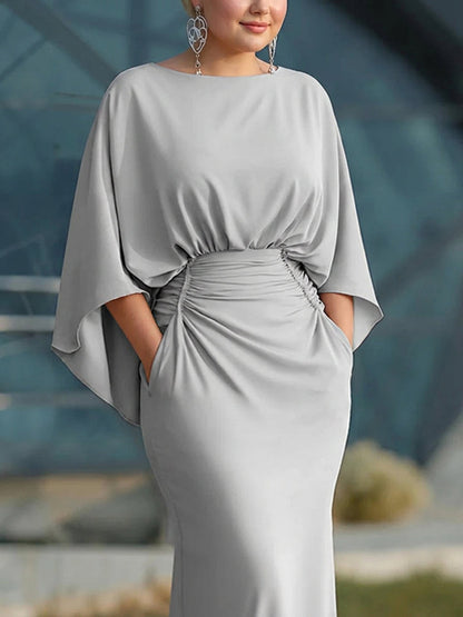 Solveig | Robe élégante à col en V sans manches