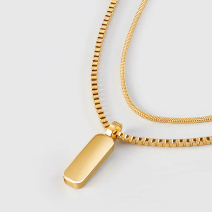 Collier Pendentif Duo Minimaliste