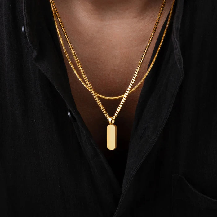 Collier Pendentif Duo Minimaliste