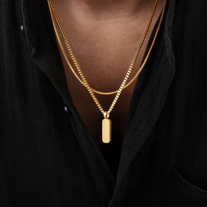 Collier Pendentif Duo Minimaliste