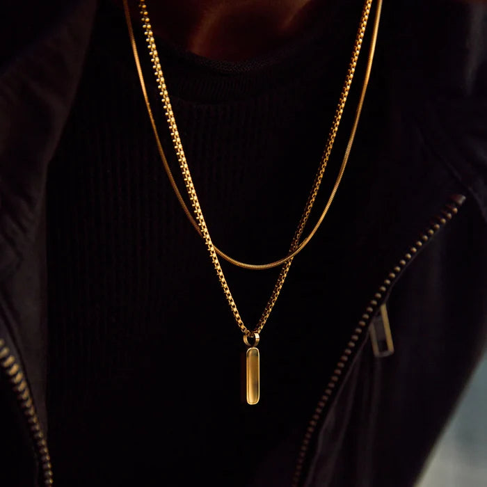 Collier Pendentif Duo Minimaliste