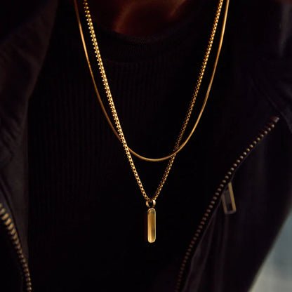 Collier Pendentif Duo Minimaliste