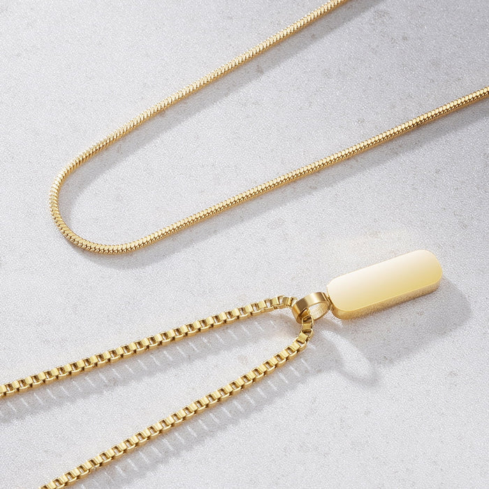 Collier Pendentif Duo Minimaliste