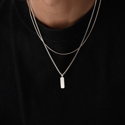 Collier Pendentif Duo Minimaliste