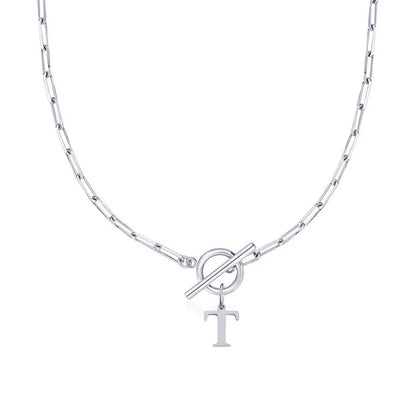 Collier Initiale Maille Trombone