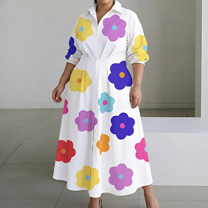 Ondine | Robe Maxi Chemise en Coton pour Femmes