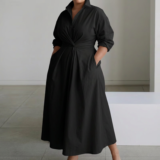Ondine | Robe Maxi Chemise en Coton pour Femmes