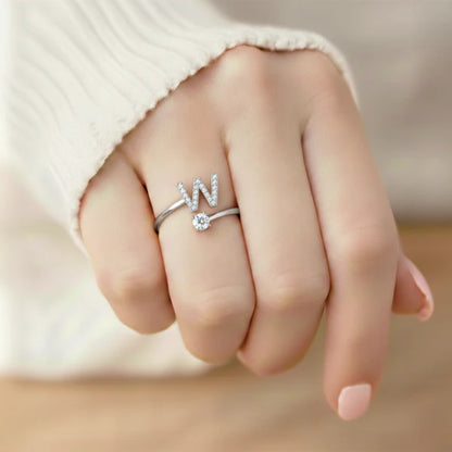 Bague Initiale Ajustable Minimaliste