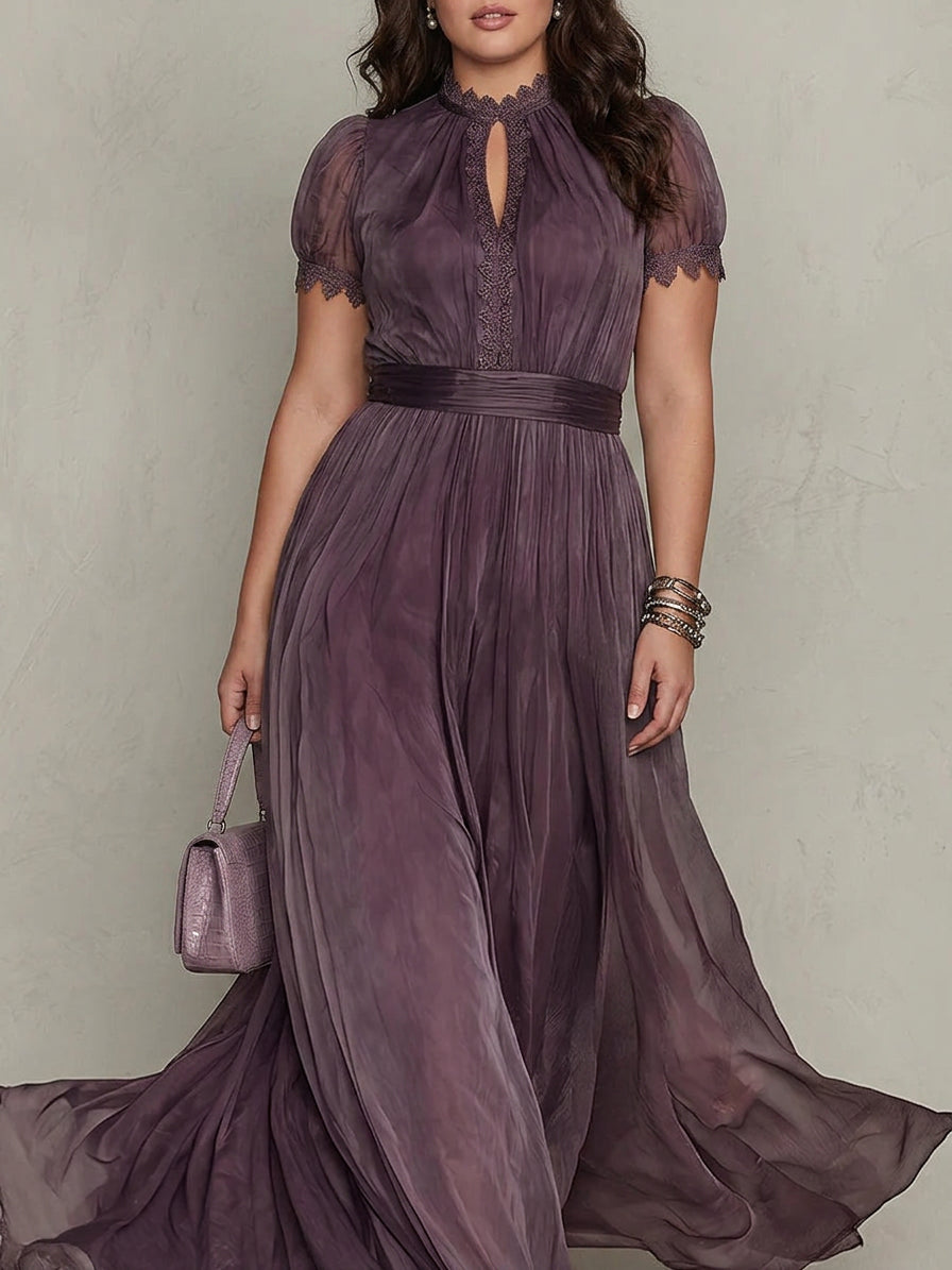 Aveline | Robe Maxi Chiffon Vintage Élégante