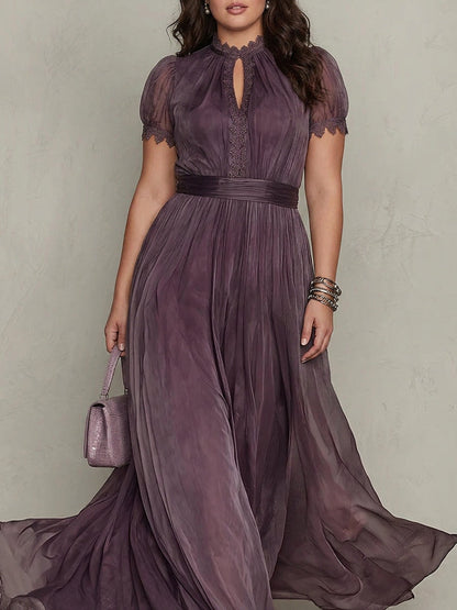 Aveline | Robe Maxi Chiffon Vintage Élégante