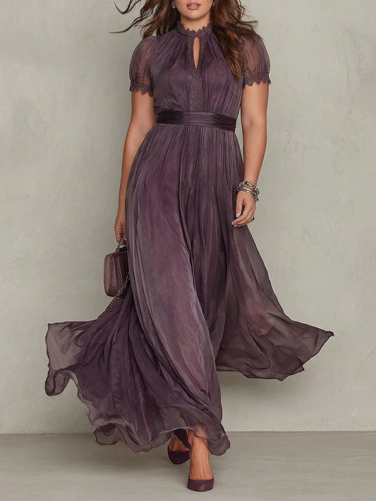 Aveline | Robe Maxi Chiffon Vintage Élégante