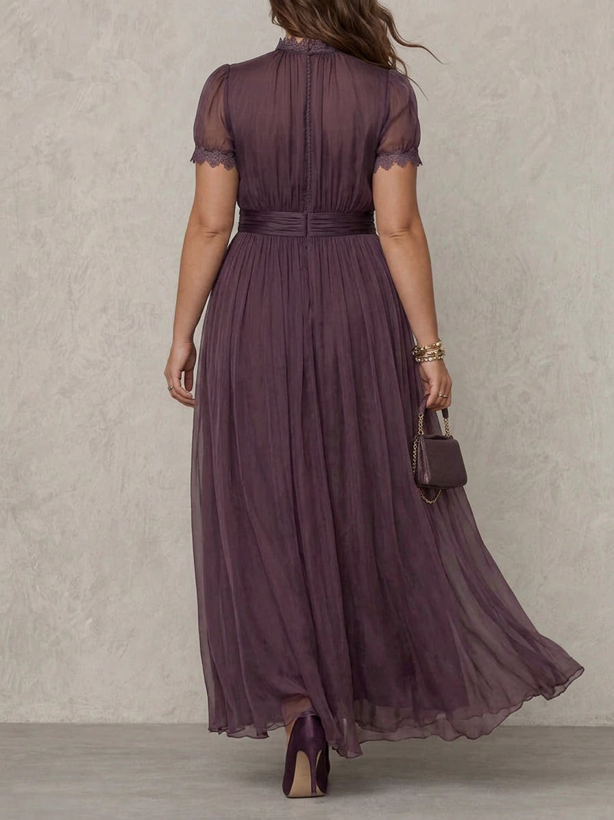 Aveline | Robe Maxi Chiffon Vintage Élégante
