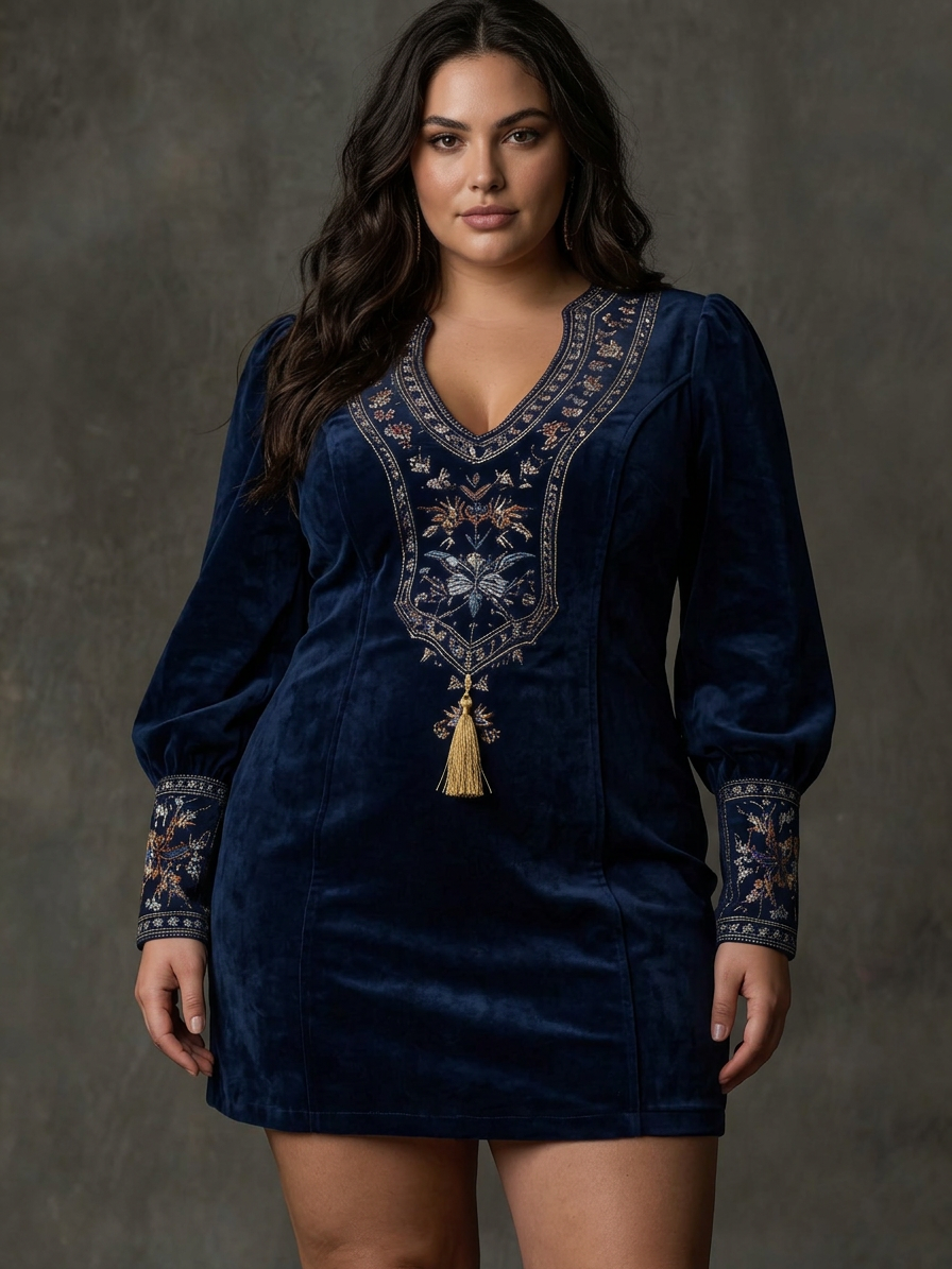 Lucienne – Robe Courte Effet Suédé