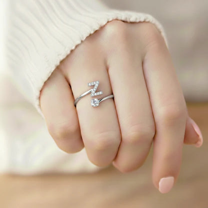 Bague Initiale Ajustable Minimaliste