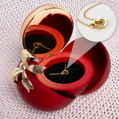 Collier Personnalisé avec Boîte Rose Éternelle
