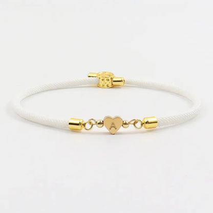 Bracelet Cœur Initiale Ajustable