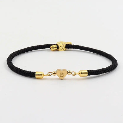 Bracelet Cœur Initiale Ajustable