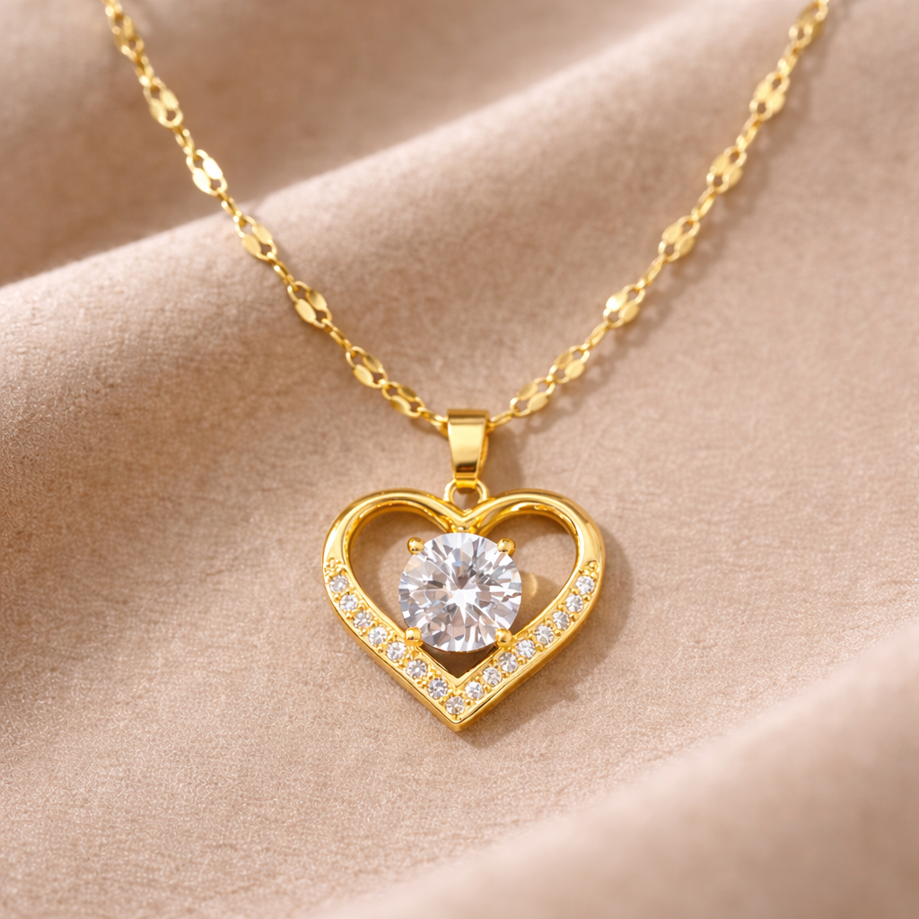 Collier Deux Cœurs Entrelacés