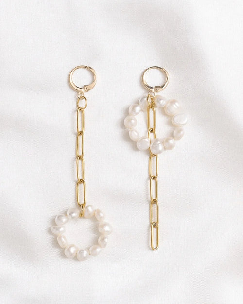 Boucles Balançoire Perles Élegantes
