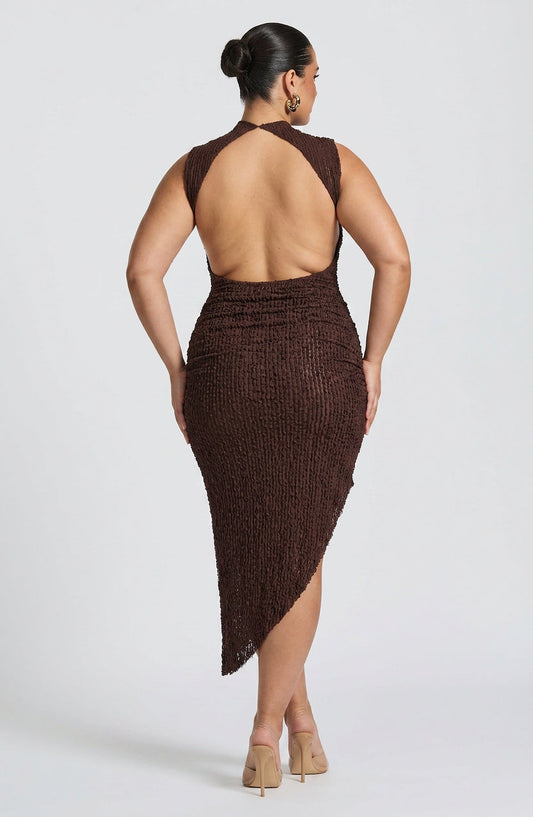 Robe Midi Sora - Brun Prune