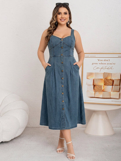 Robe en Jean à Boutons Cataleya