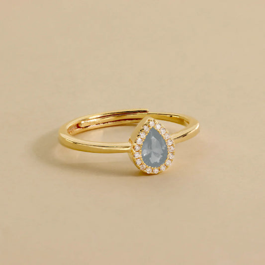 Bague Goutte Zircon Délicate