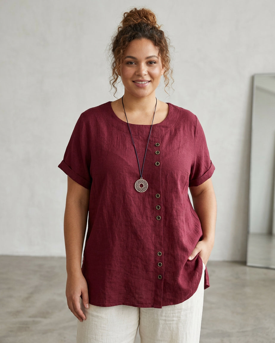Sasha | Blouse à Manches Courtes Confortable