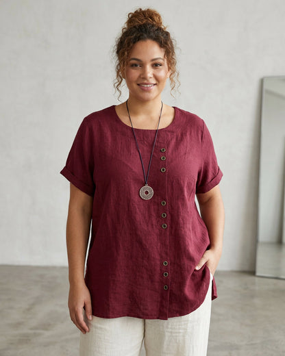 Sasha | Blouse à Manches Courtes Confortable
