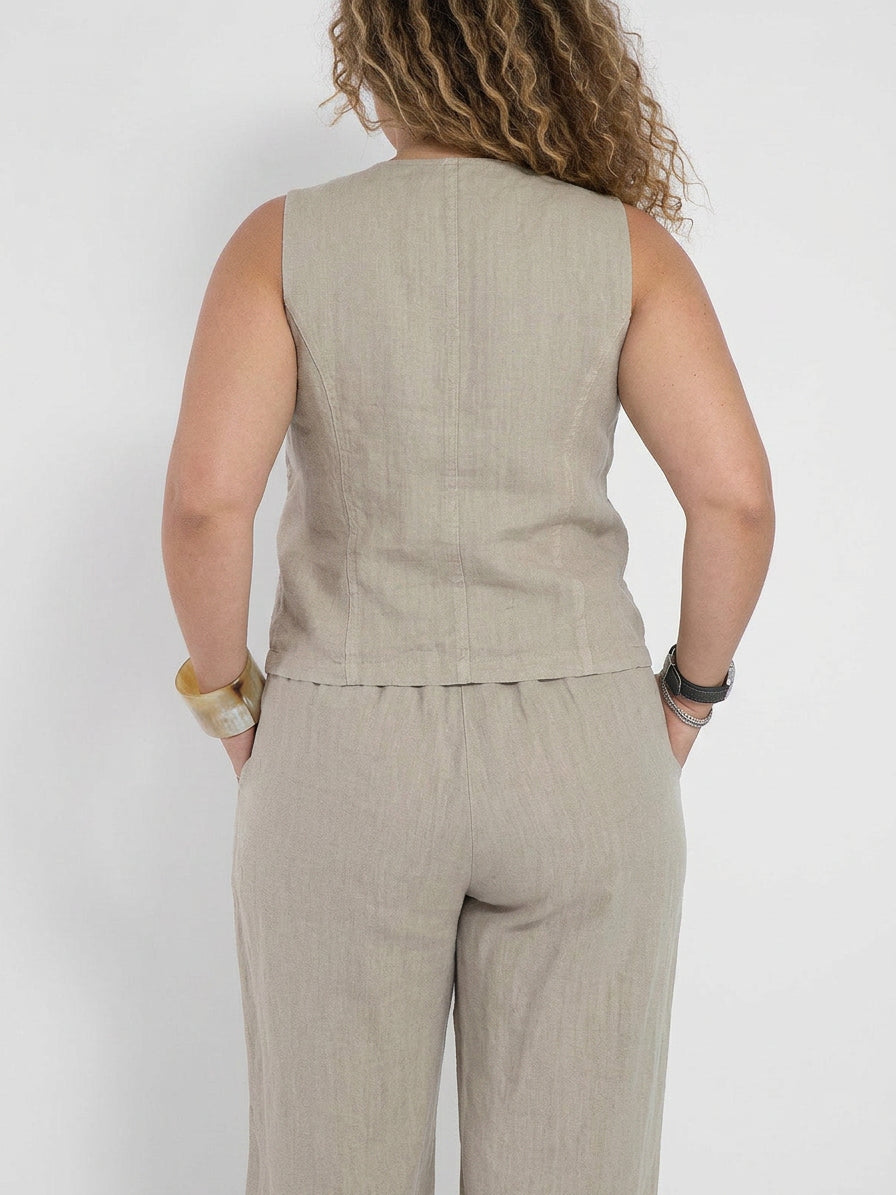 Seraphina – Ensemble Coordonné Élégant Deux Pièces Avec Gilet & Pantalon Large