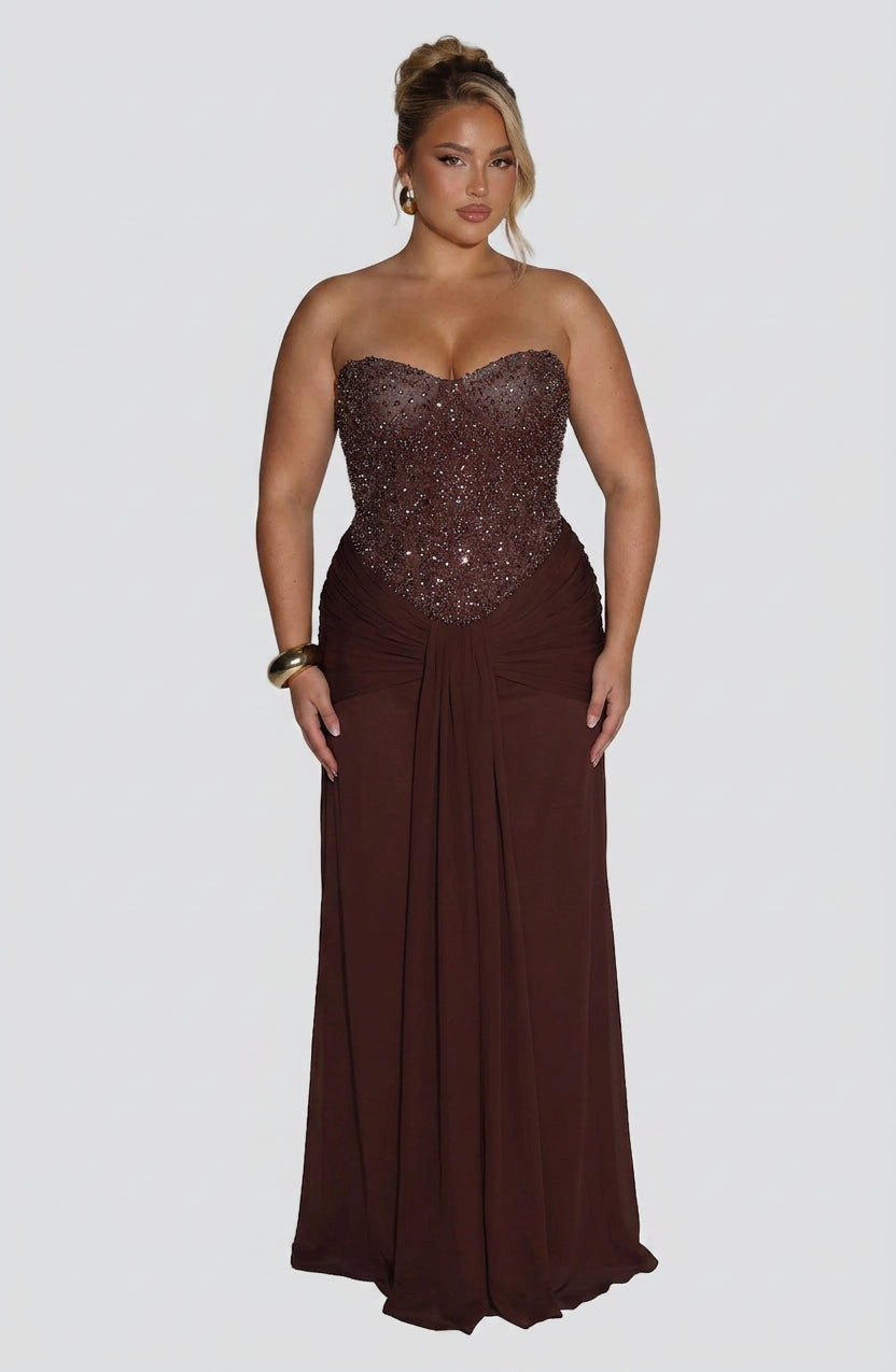 Robe Maxi Verity - Marron Prune
