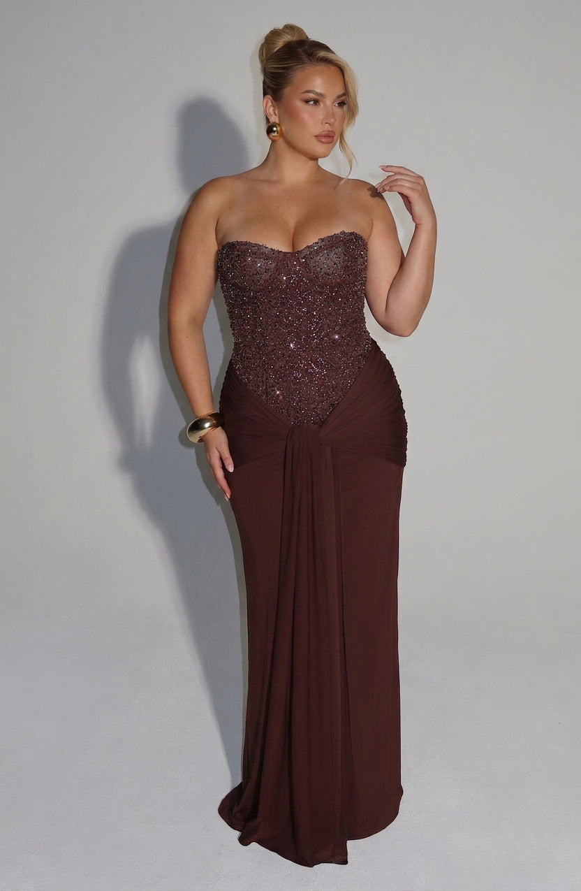 Robe Maxi Verity - Marron Prune