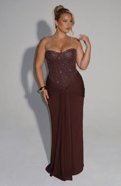 Robe Maxi Verity - Marron Prune
