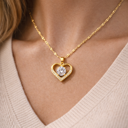 Collier Deux Cœurs Entrelacés