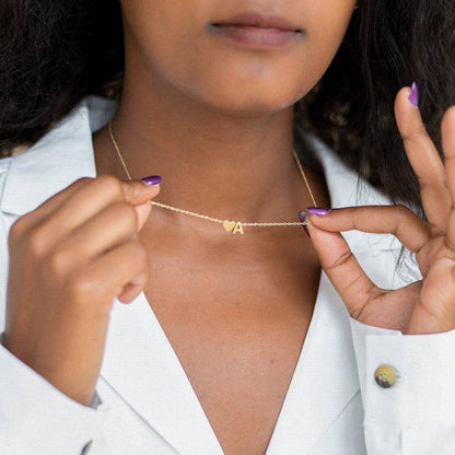 Collier Lettre & Cœur Minimaliste