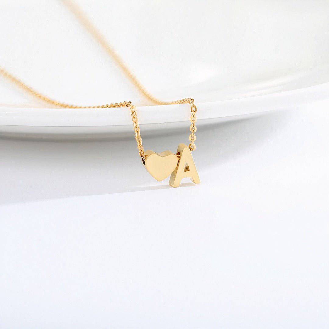 Collier Lettre & Cœur Minimaliste