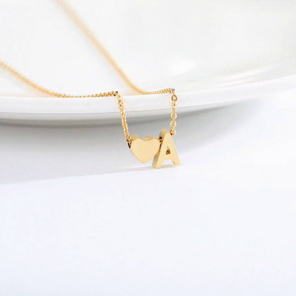 Collier Lettre & Cœur Minimaliste