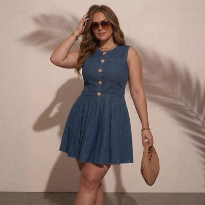 Robe en Jean Sans Manches Astrid