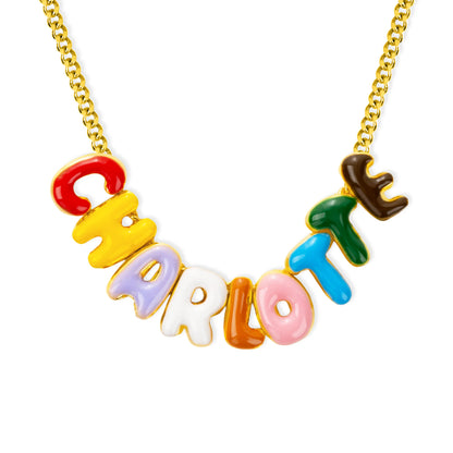 Collier Prénom Coloré en Émail