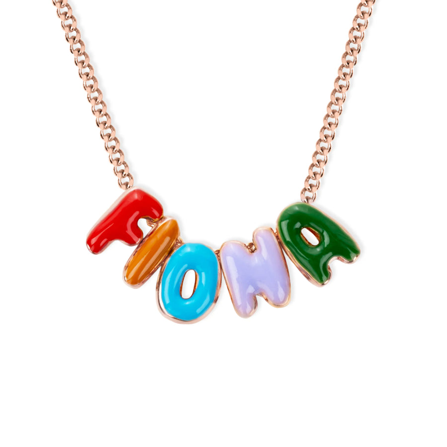 Collier Prénom Coloré en Émail