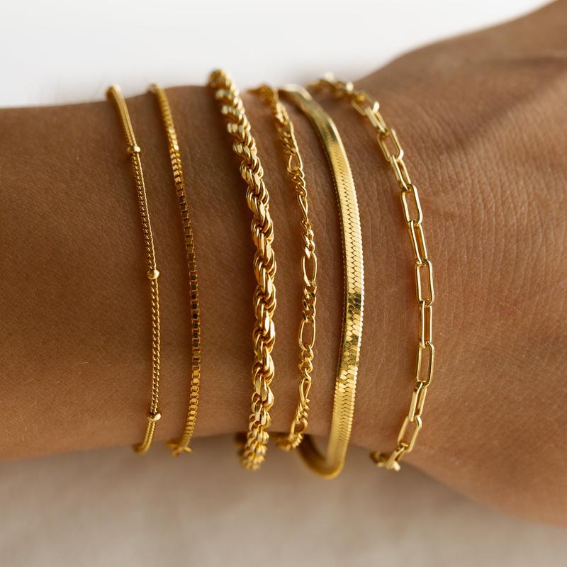 La Stack Parfaite | 6 Bracelets Fins à Superposer