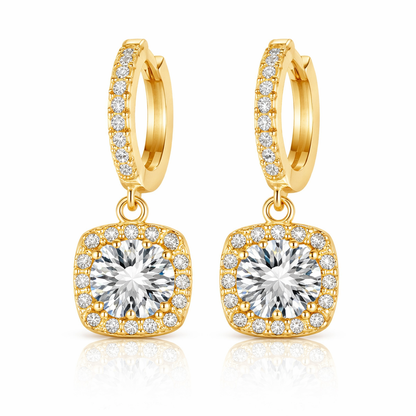 Boucles d’oreilles Séléné avec fermoirs et Moissanite