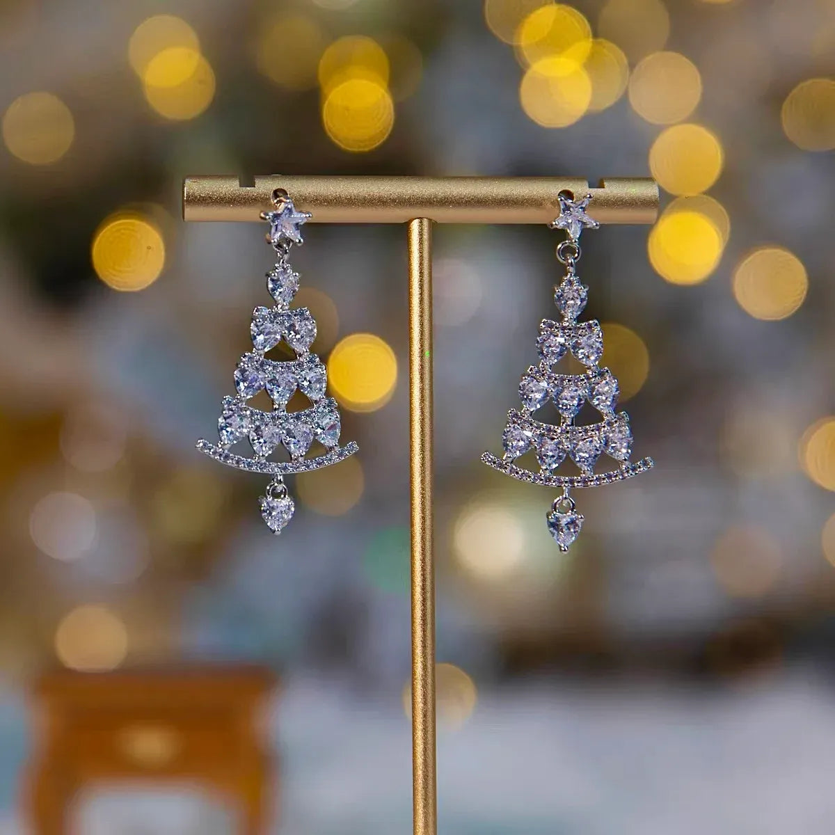 Boucles d'oreilles sapin de Noël