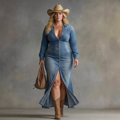 Robe Maxi en Jean Mei