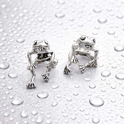 Boucles Grenouille Argentées