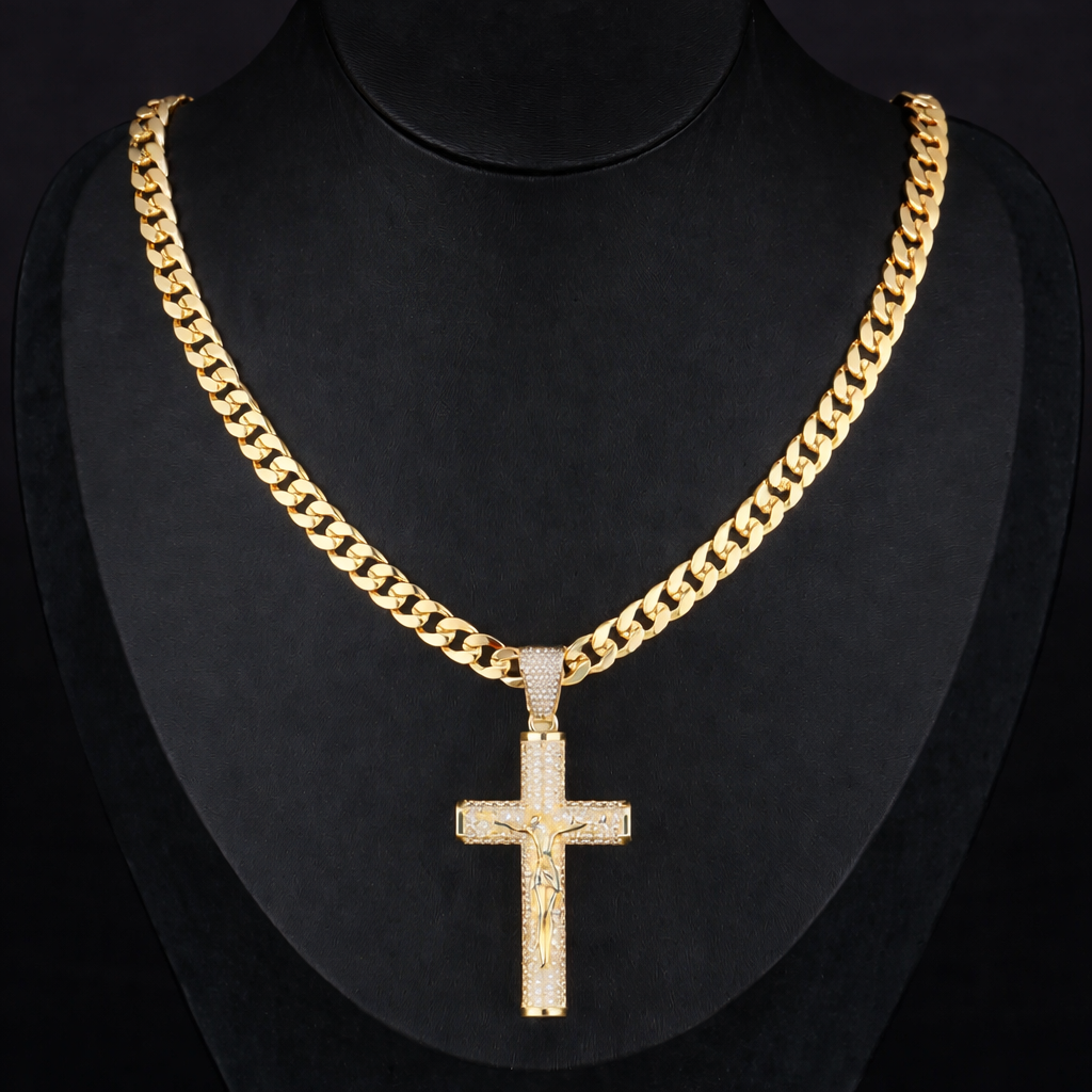 Collier Croix Porte-Bonheur