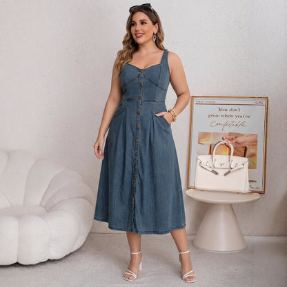 Robe en Jean à Boutons Cataleya