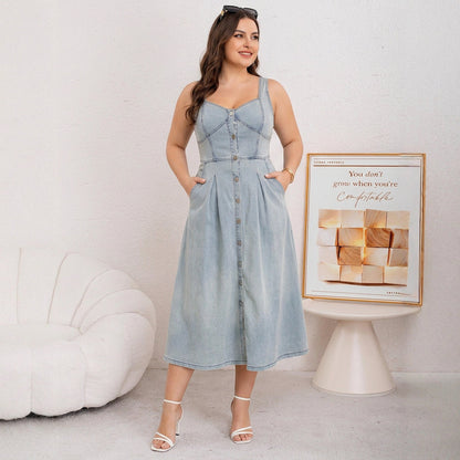 Robe en Jean à Boutons Cataleya